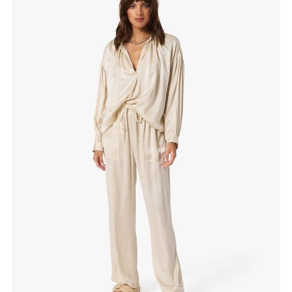 NWT XiRENA Luca Pant & Mayson Top Silk Set In Stardust Size M/L